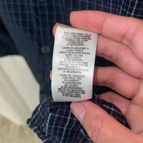 MICHAEL KORS plaid long sleeves Dress Shirt Men Large - Picture 7 of 13